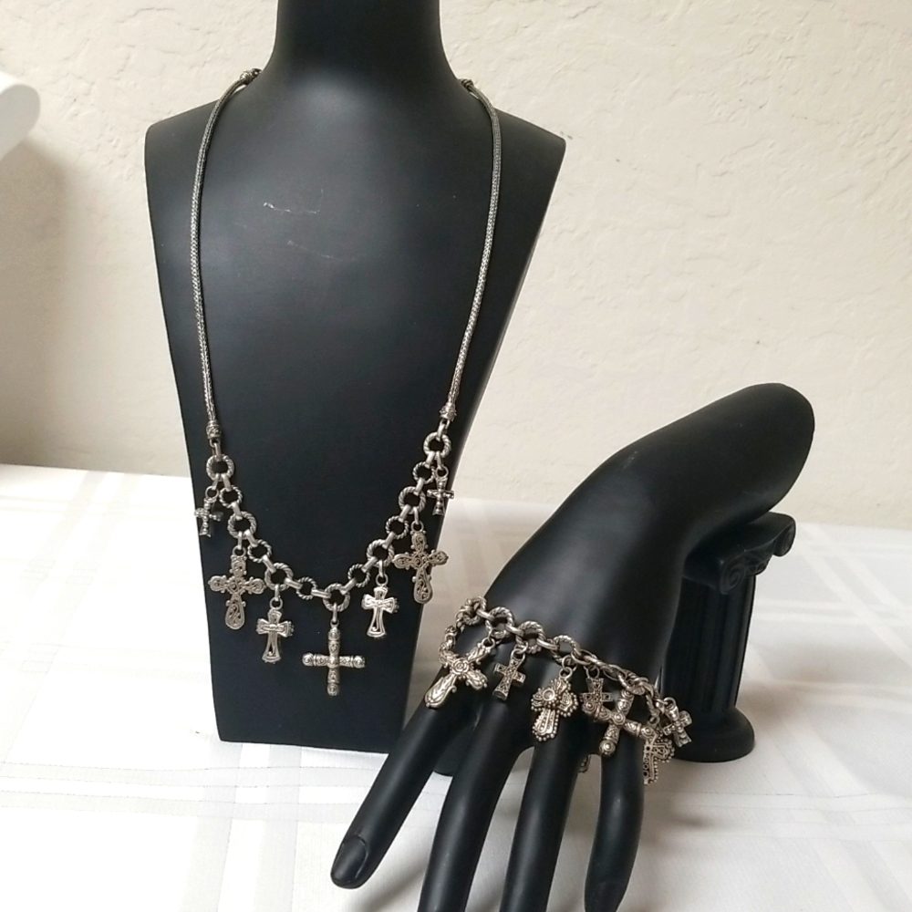 SARDA ARTISAN OF BALI COLLECTION JTV 925 SS CROSS CHARM SET NWOT J#22 - Picture 2 of 10